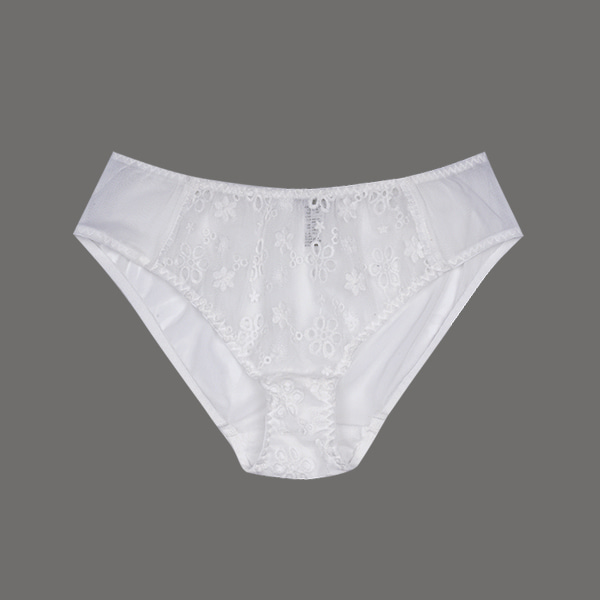 Middy Panty Floral Blanc